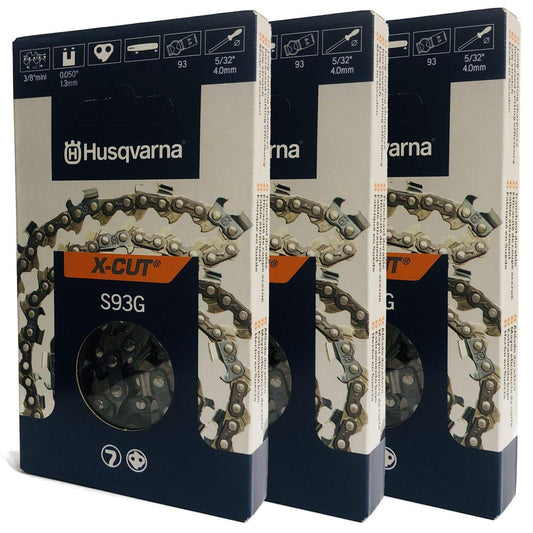 Husqvarna 585422162 S93G 18" Chain 3/8 Mini .050 62 DL 3 Pack