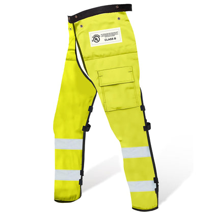 FORESTER Chainsaw Chaps for Men - Adjustable Belt - Chain Saw Chaps for Men, Apron Style W/Pocket, Chainsaw Safety Equipment