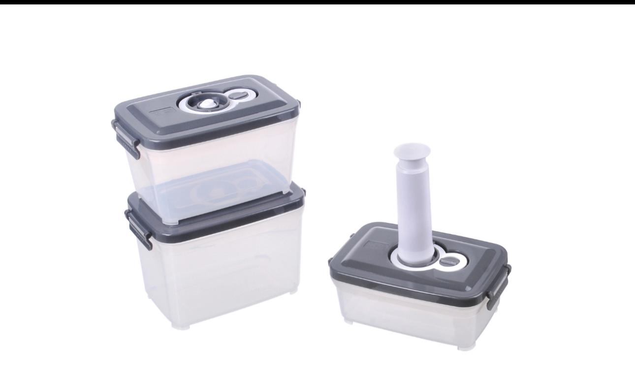 MTR Set of 3 Value Pack Storage Containers Vented Hole & Vacuum Pump BPA Free Kitchen Storage Dishwasher Safe Microwave Safe Freezer Safe Airtight Silicone Containers Leakproof & Reusable