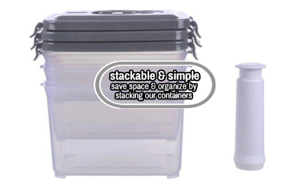 MTR Set of 3 Value Pack Storage Containers Vented Hole & Vacuum Pump BPA Free Kitchen Storage Dishwasher Safe Microwave Safe Freezer Safe Airtight Silicone Containers Leakproof & Reusable