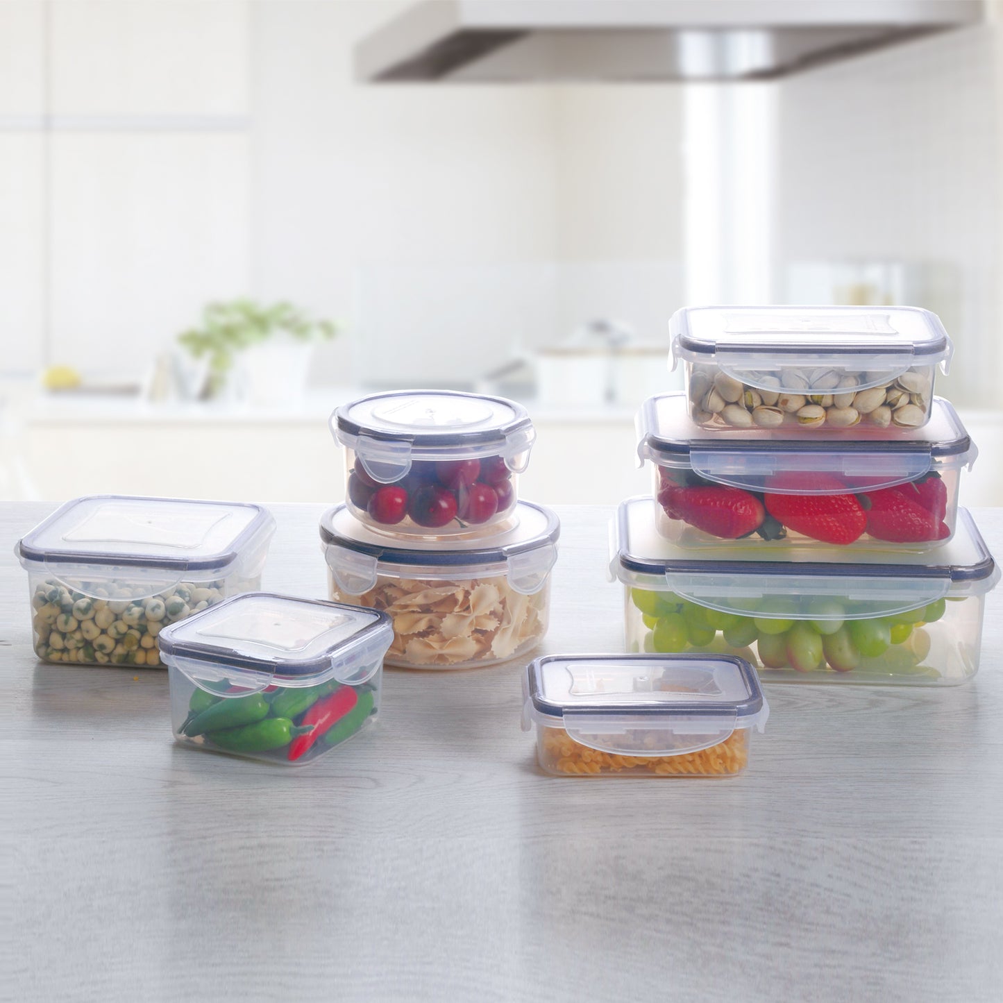 MTR 16 PC Value Pack Storage Containers BPA Free Kitchen Stackable Storage Pantry Organization Dishwasher Safe Microwave Safe  Freezer Safe Airtight Silicone Containers Leakproof & Reusable