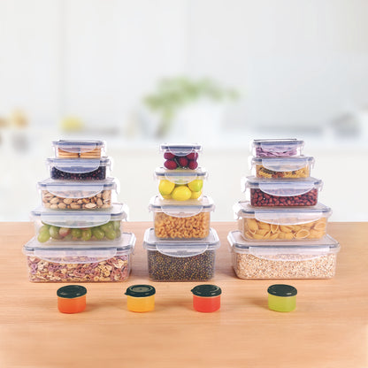 MTR 36 PC Value Pack Storage Containers BPA Free Kitchen Stackable Storage Pantry Organization Dishwasher Safe Microwave Safe  Freezer Safe Airtight Silicone Containers Leakproof & Reusable