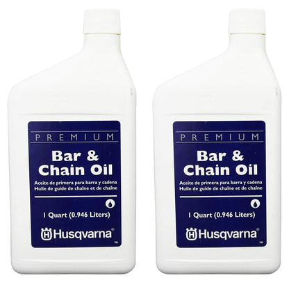 Husqvarna 610000023 Bar & Chain Oil, Quart (2 Pack)