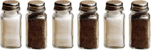 Circleware Yorkshire Salt and Pepper Shakers, 2-Piece Set, Home and Kitchen Utensils, 2.85 oz, Plain (3 Pack)