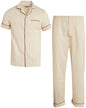 Ten West Apparel Men's 2-Piece Pajama Set with Short Sleeve Shirt and Long Pants