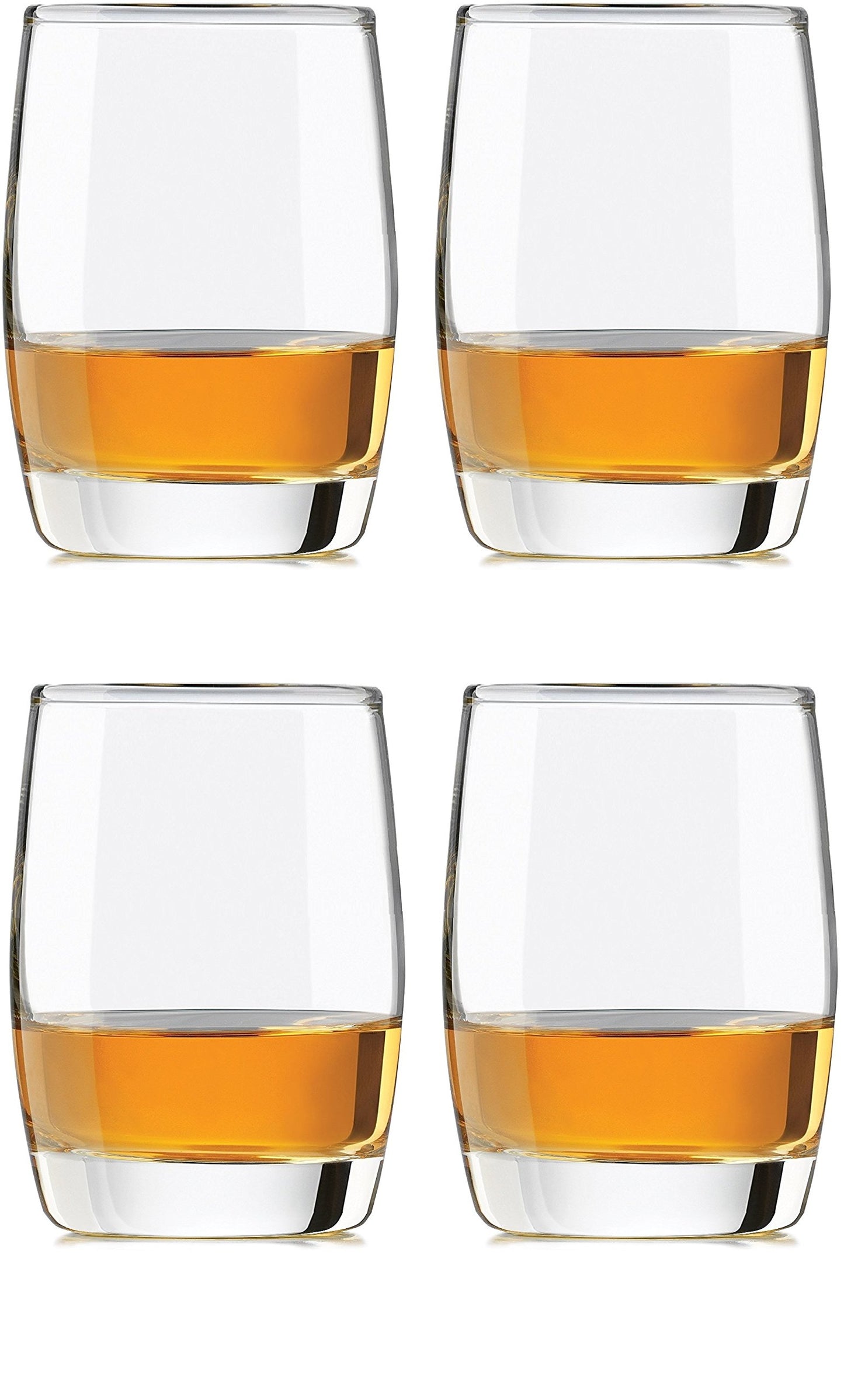 Circleware Heavy Base Scotch Whiskey Glass Drinking Glasses, Set of 4, Entertainment Dinnerware Glassware for Water, Juice, Beer & Bar Liquor Dining Decor Beverage Cups Gifts, 12 oz, Glen Rocks