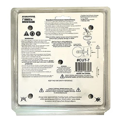 FORESTER Brush Cutter Blades - Trimmer Chainsaw Tooth Saw Blade - for Trimming Trees, Can Replace String Trimmer, Underbrush, and More