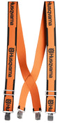 Genuine Husqvarna 505618500 Orange Suspenders with Metal Clips