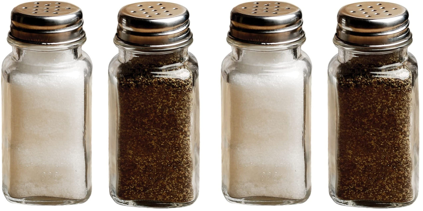 Circleware Yorkshire Salt and Pepper Shakers, 2-Piece Set, Home and Kitchen Utensils, 2.85 oz, Plain (2 Pack)