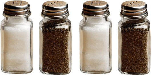Circleware Yorkshire Salt and Pepper Shakers, 2-Piece Set, Home and Kitchen Utensils, 2.85 oz, Plain (2 Pack)