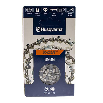 Husqvarna 585422162 S93G 18" Chain 3/8 Mini .050 62 DL