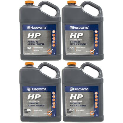 Husqvarna Case of 4 OEM HP 2 Stroke Engine Oil 1 Gallon Bottle 593152605