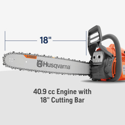 Husqvarna 440 40.9-cc 18 inch Gas Chainsaw, 0.050" Gauge and .325" Pitch