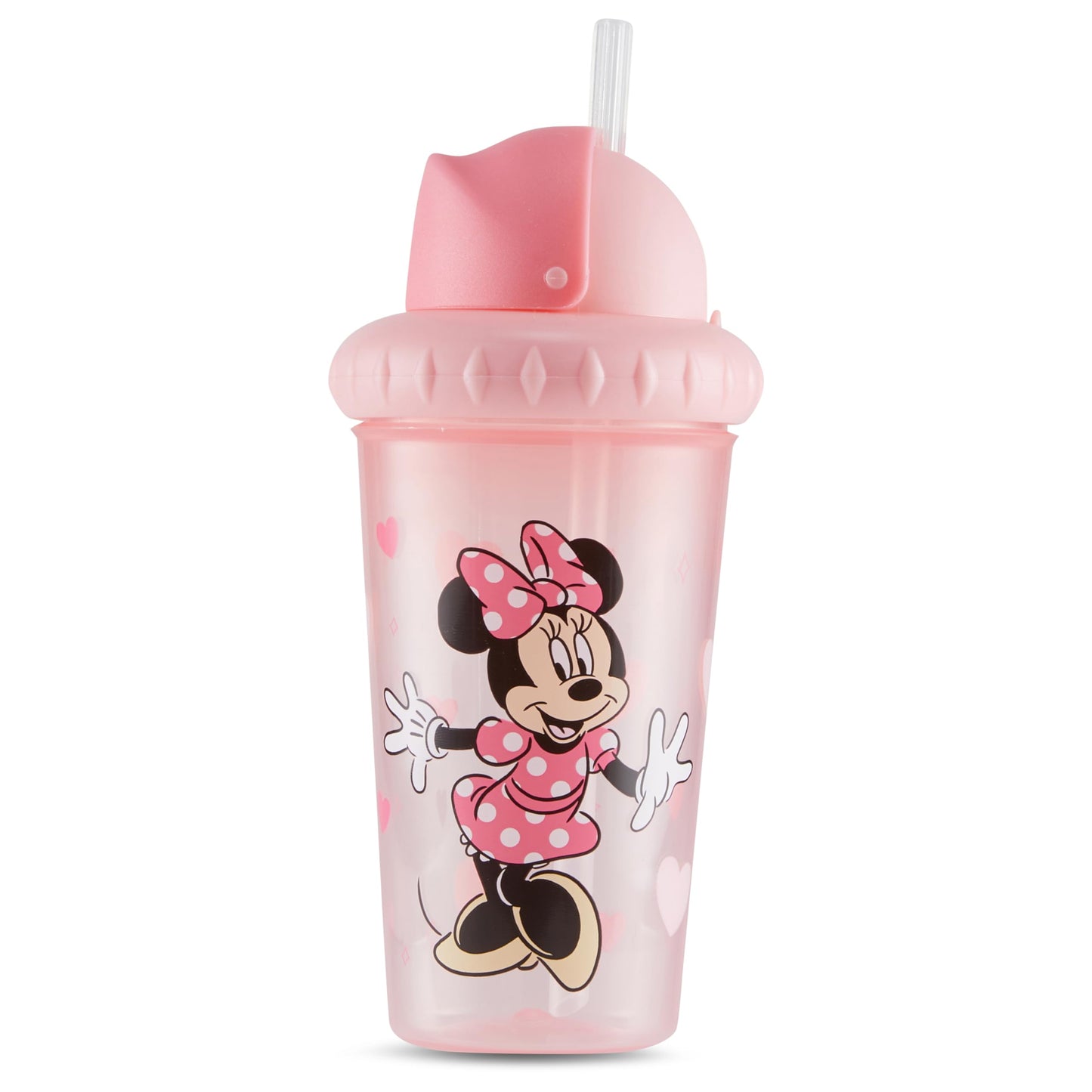 Disney Toddler Sippy Cups for Boys and Girls | 10 Ounce Sippy Cup Pack of Two with Straw and Lid | Durable Leak Proof Travel Water Bottle for Toddlers