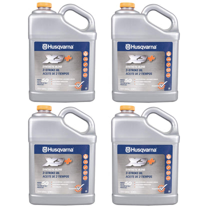 Set of 4 Husqvarna 2 Stroke XP Oil 1 Gallon Bottle Pro Performance 50:1 mix