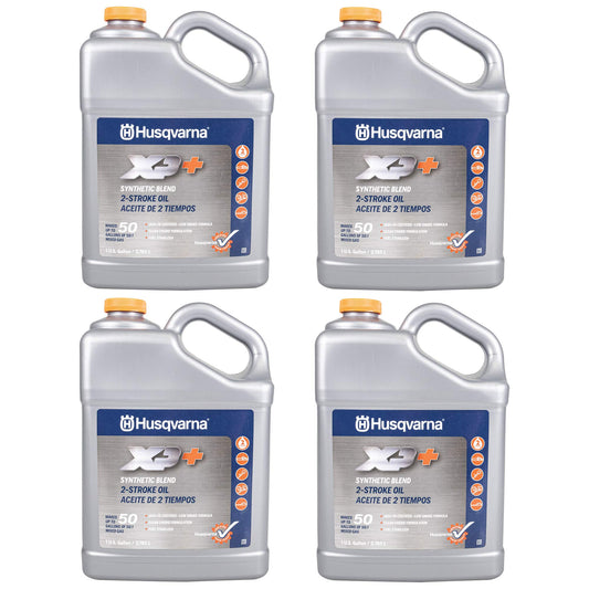 Set of 4 Husqvarna 2 Stroke XP Oil 1 Gallon Bottle Pro Performance 50:1 mix