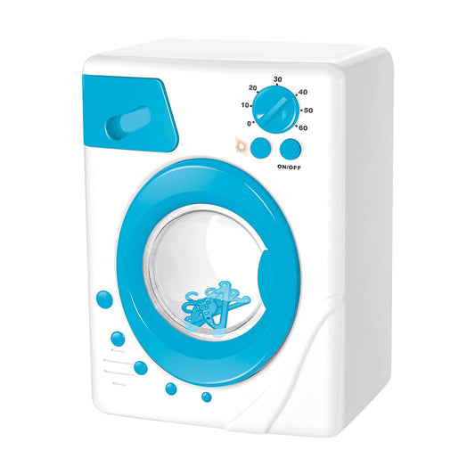 Misco Toys Kids Pretend Play Washing Machine Toy playset, Children Toy wash Machine Appliance Set for Toddlers, Real Life Lights and Sounds, Great Gift Ages 3+ (Blue)
