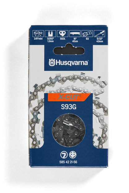 Husqvarna X-Cut S93G 14 Inch Chainsaw Chain Replacement, 3/8" Mini Pitch, .050" Gauge, and 52 Drive Links