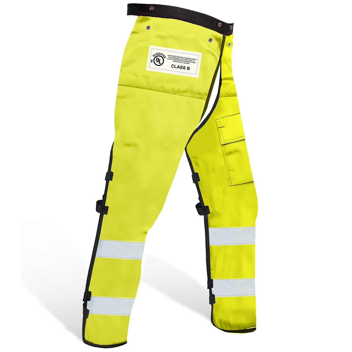 FORESTER Chainsaw Chaps for Men - Adjustable Belt - Chain Saw Chaps for Men, Apron Style W/Pocket, Chainsaw Safety Equipment