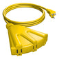 Stanley 34087 3-Outlet Outdoor Extension Cord, 8-Feet, Yellow