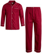 Ten West Apparel Men’s Pajamas Set - Long Sleeve Button Down Sleep Shirt and Pajama Bottoms Sleepwear Set