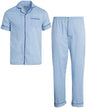 Ten West Apparel Men's 2-Piece Pajama Set with Short Sleeve Shirt and Long Pants