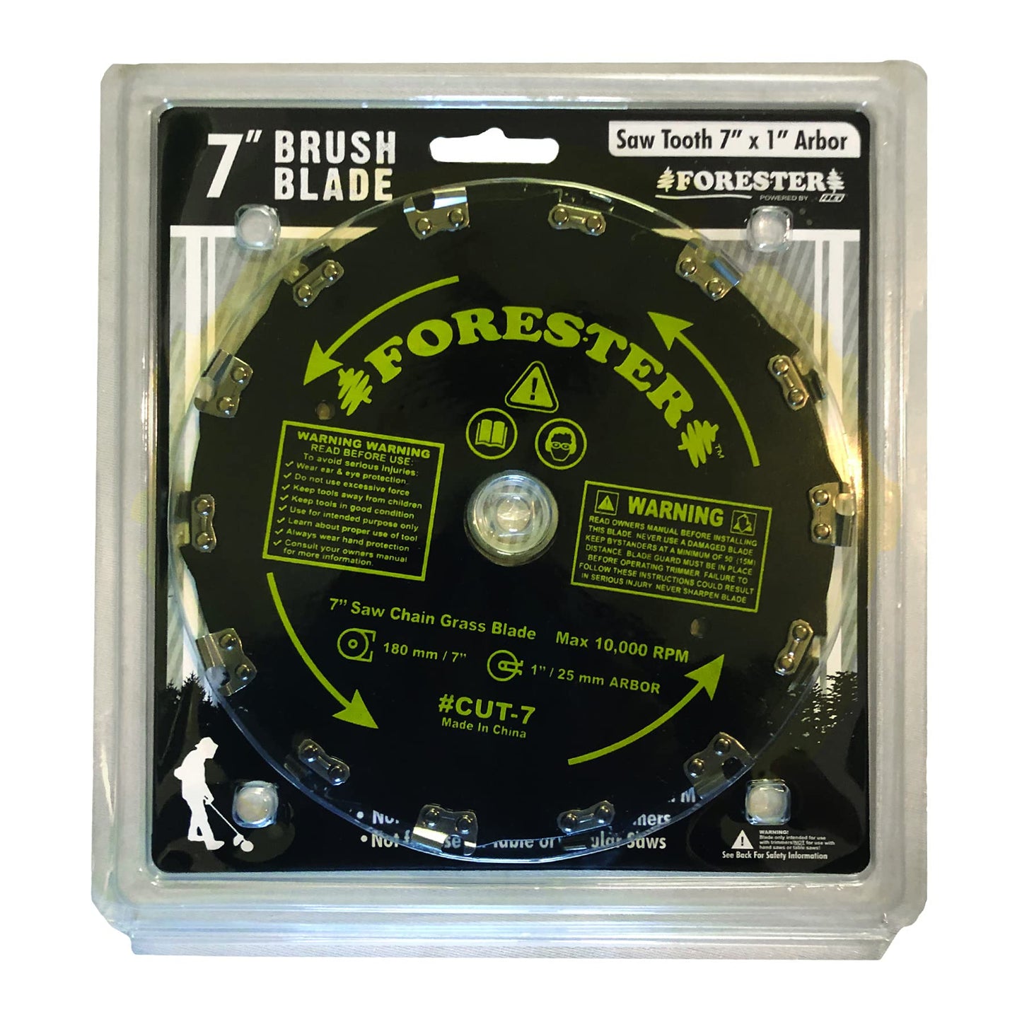 FORESTER Brush Cutter Blades - Trimmer Chainsaw Tooth Saw Blade - for Trimming Trees, Can Replace String Trimmer, Underbrush, and More