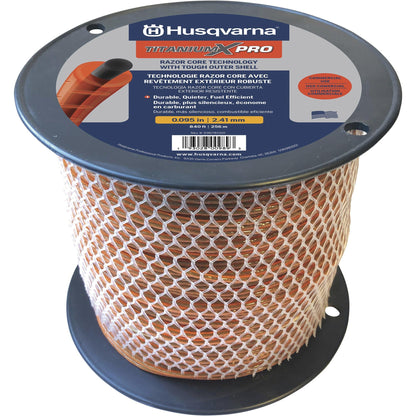 Husqvarna Titanium XPro Trimmer Line — 0.095in.Dia. x 840ft.L, 3-Lb. Spool