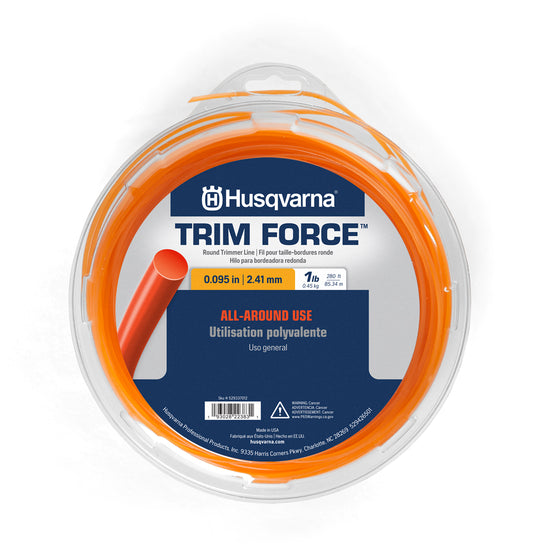 Husqvarna 529337012 095" x 280' TrimForce Round Trimmer line, Orange