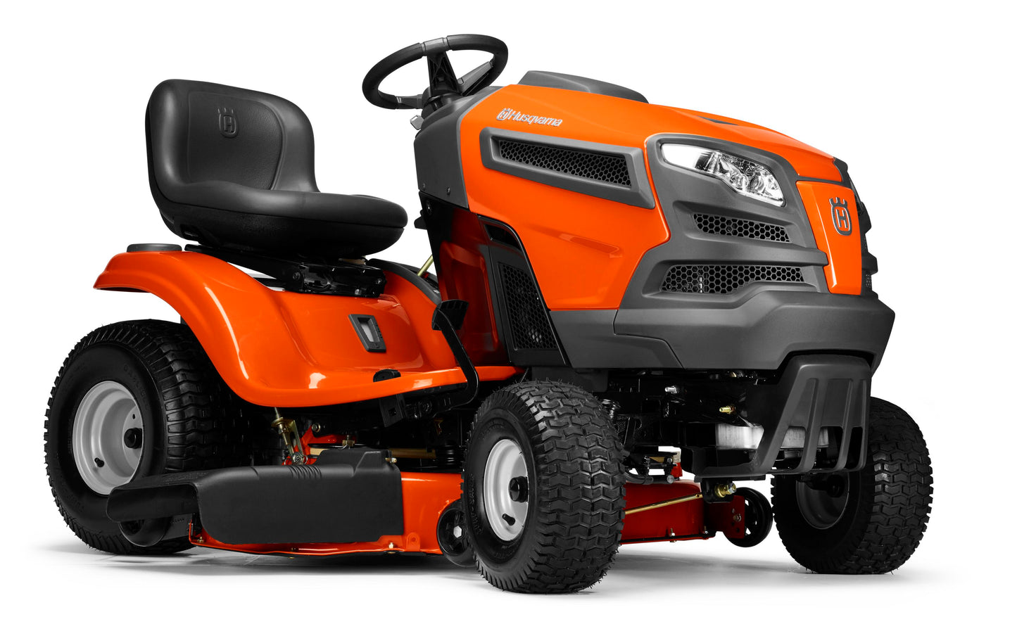 Husqvarna YTH21546 46 Inch, 21.5-HP Husqvarna V-Twin Engine, Hydrostatic Transmission, Riding Lawn Mower