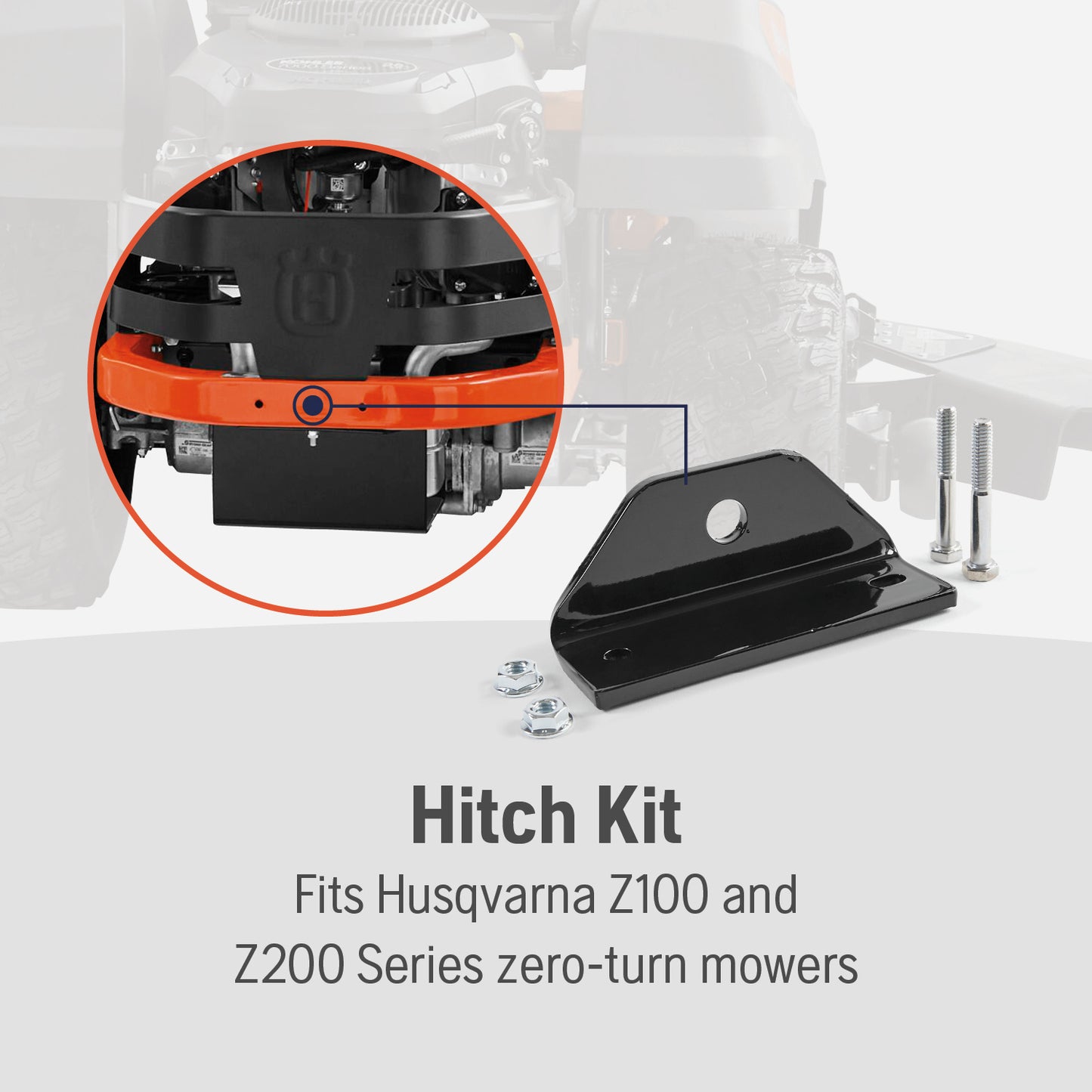 Husqvarna ZTR Tow Hitch Bracket for RZ, Z100 and Z200 Series, Heavy Duty Lawn Mower Hitch Kit