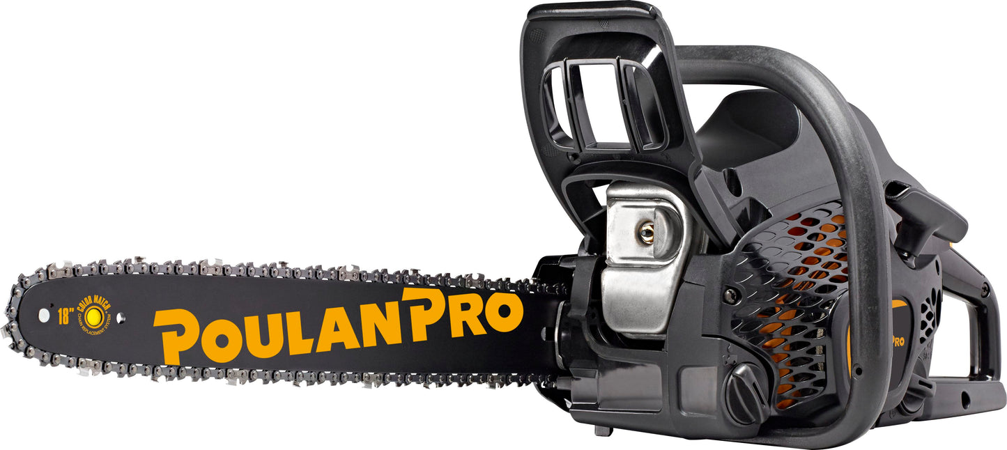 Poulan Pro PR4218 42-cc 18 inch Gas Chainsaw, 0.050" Gauge and 3/8" mini Pitch