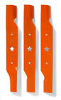 Husqvarna HU22054 54-Inch Premium Hi-Lift Bagging Blades, 3-Pack, Orange