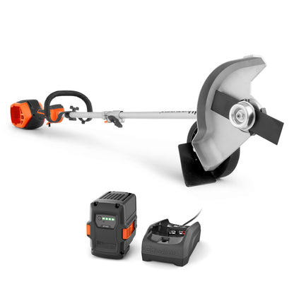 Husqvarna 330iKE Curved shaft 40V Battery Powered Cordless Attachment Capable Combi Switch and Edger Attachment with, 4 Ah Battery and Charger Included