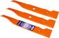 Husqvarna 48-Inch High-Lift Bagging Lawn Mower Blade, Lawn Mower Parts for Husqvarna Riding Mowers, Orange, Pack of 3