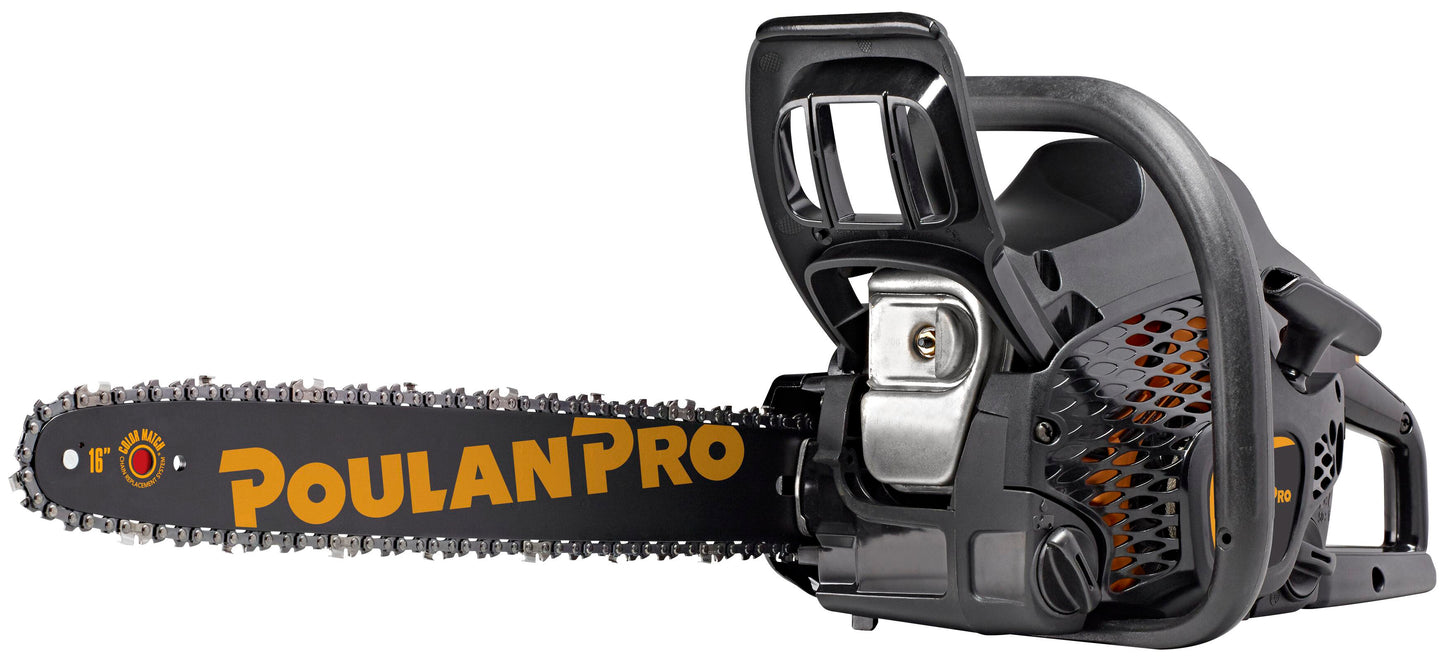 Poulan Pro PR4016 40-cc 16 inch Gas Chainsaw, 0.050" Gauge and 3/8" mini Pitch