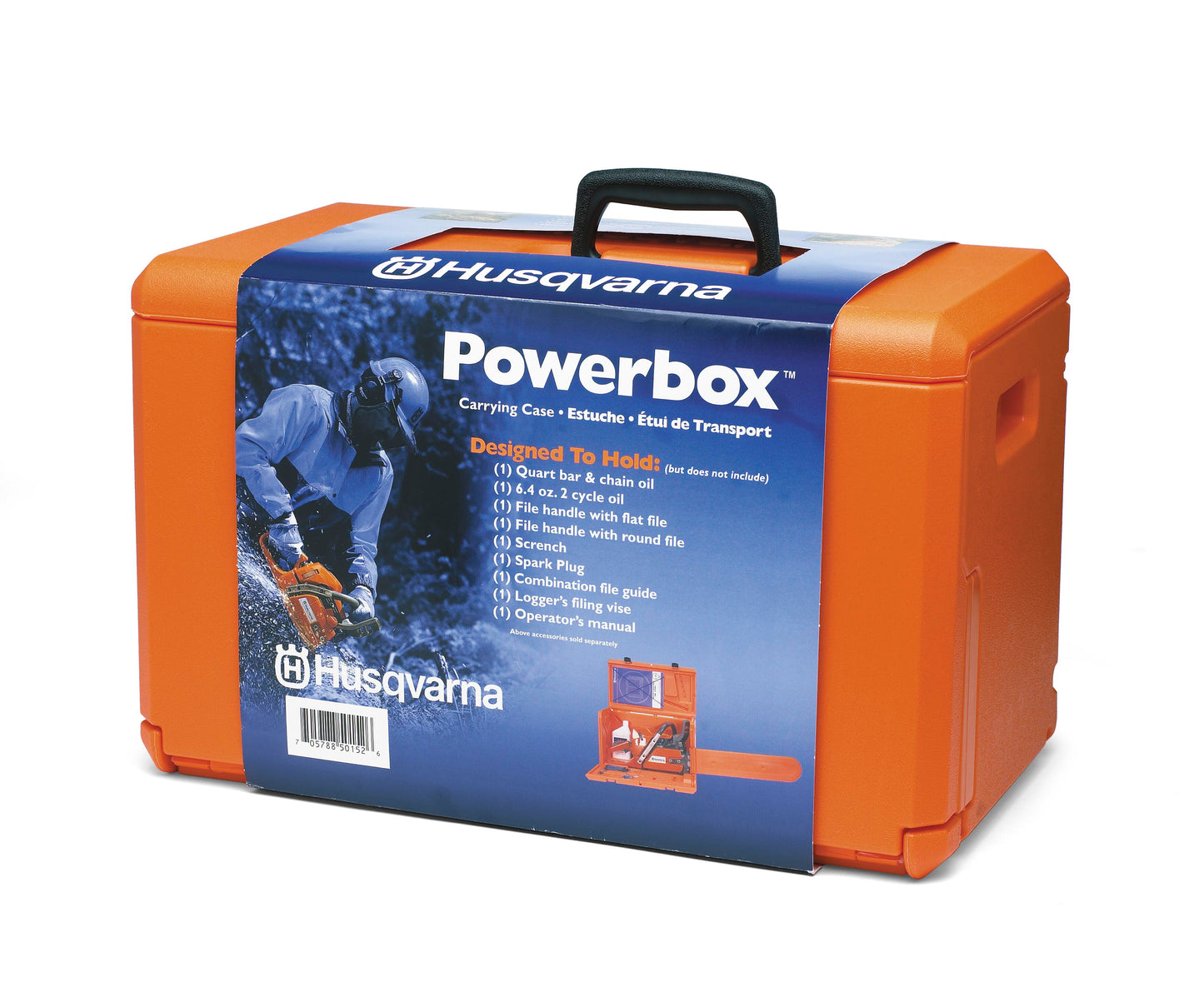 Husqvarna 100000107 Powerbox Chainsaw Carrying Case Compatible with Husqvarna Gas chainsaws, Chainsaw Case for Chainsaw Accessories, Filing Equipment and Oil, Orange