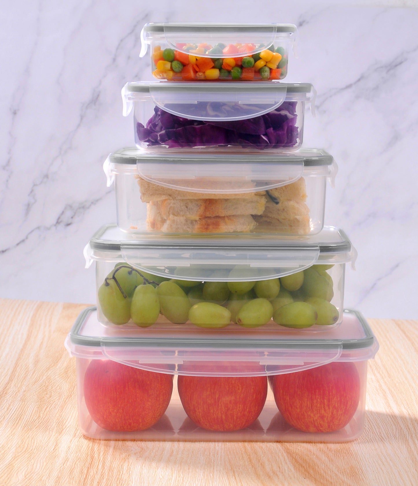 MTR 28 PC Value Pack Storage Containers BPA Free Kitchen Stackable Storage Pantry Organization Dishwasher Safe Microwave Safe  Freezer Safe Airtight Silicone Containers Leakproof & Reusable