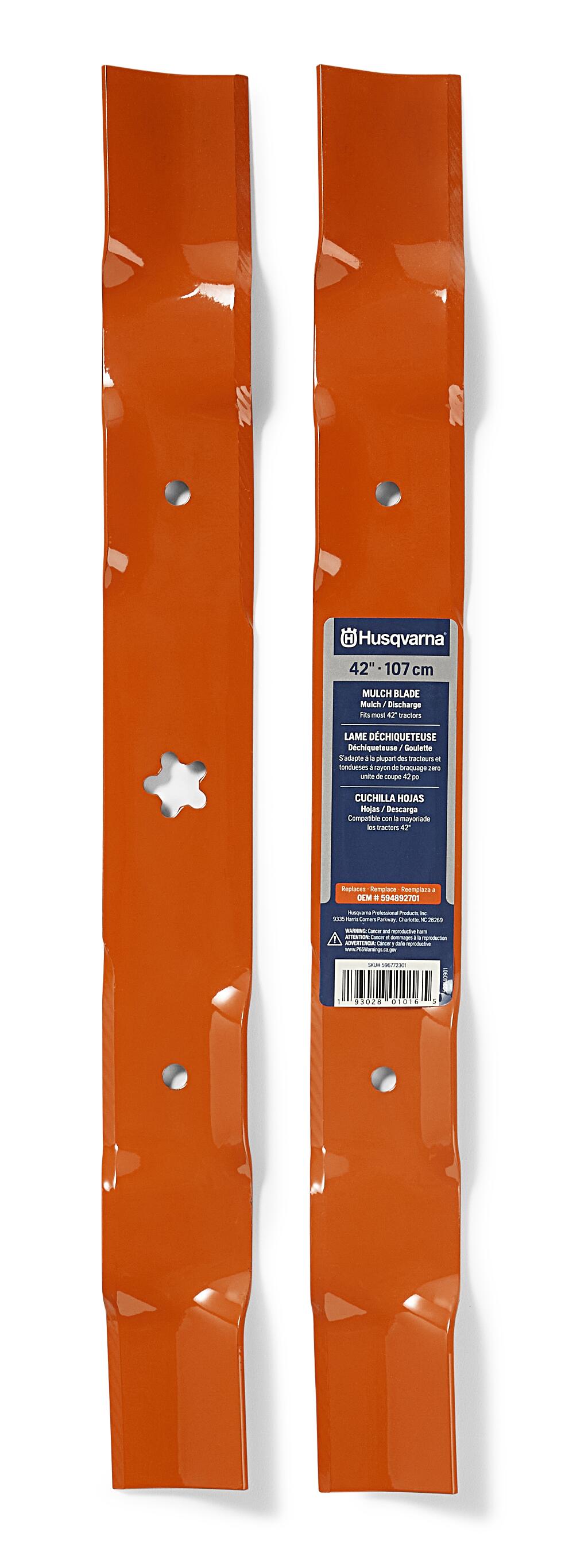 Husqvarna 42-Inch Mulching Lawn Mower Blades for Riding Mowers, Pack of 2