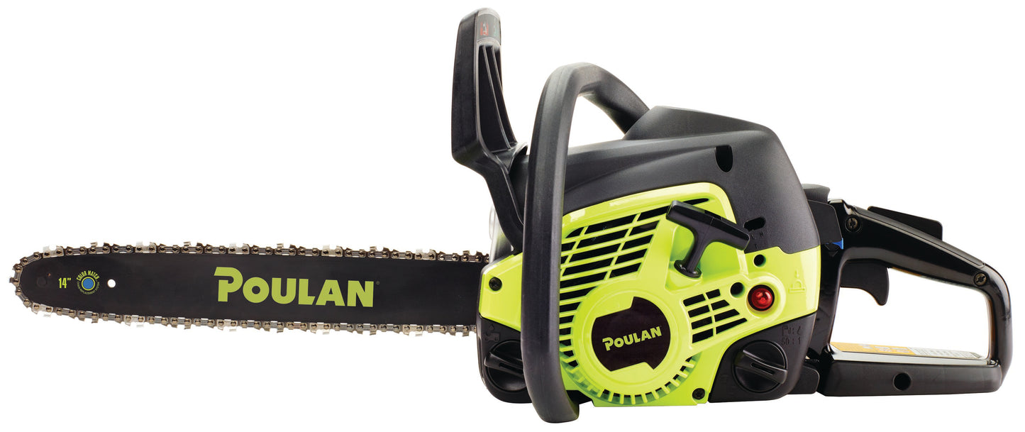 Poulan PL3816 38-cc 16 inch Gas Chainsaw, 0.050" Gauge and 3/8" mini Pitch