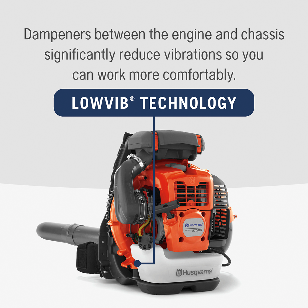 Husqvarna 570BTS 66-cc 972-CFM 236-MPH Gas Backpack Leaf Blower