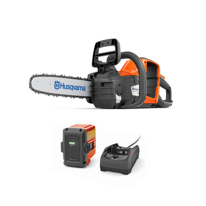 Husqvarna Power Axe 225i 14 inch 40V Battery Powered Cordless Chainsaw, 4 Ah Battery and Charger Included