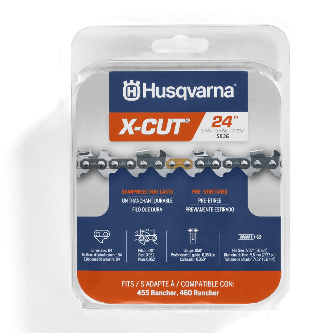 Husqvarna X-Cut S83G 24 Inch Chainsaw Chain Replacement, 3/8" Pitch, .050" Gauge, and 84 Drive Links